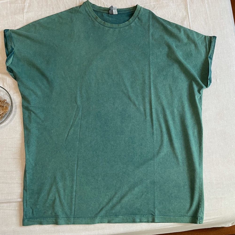 turquoise oversized shirt